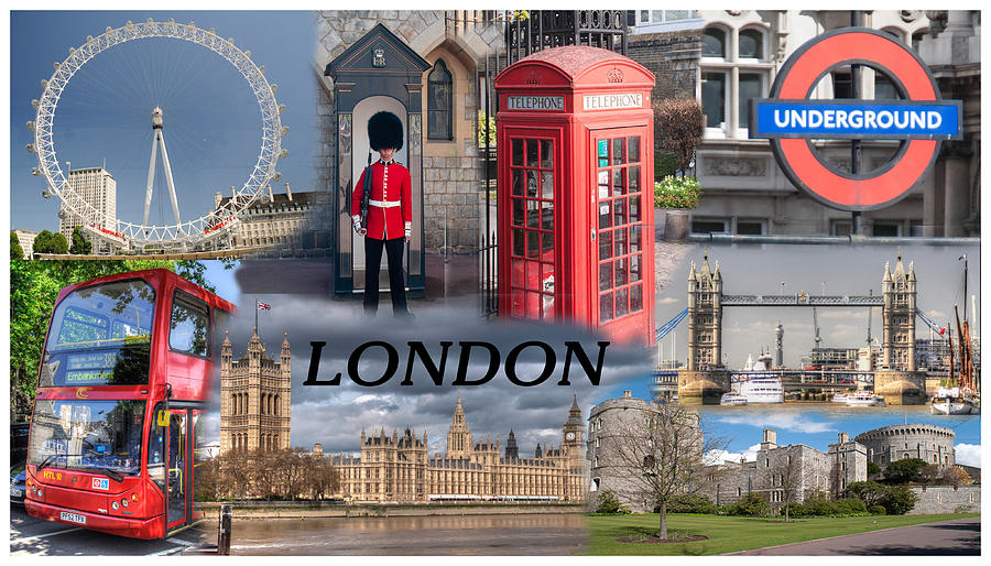 London Photograph - London Collage by Geraldine Alexander