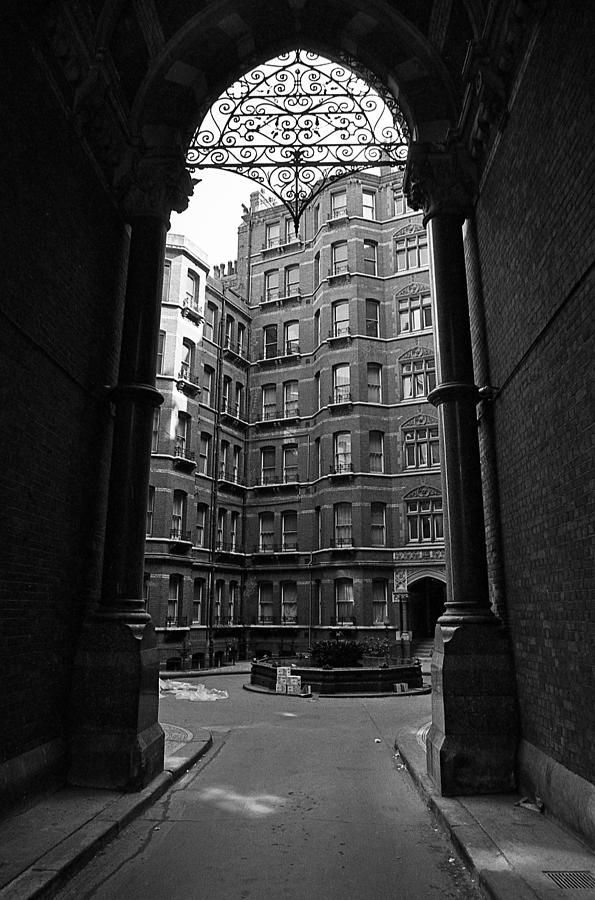 London Courtyard Photograph by Nancy Clendaniel