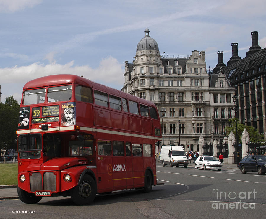 London Double Decker Bus Photograph by Etta Jean Juge