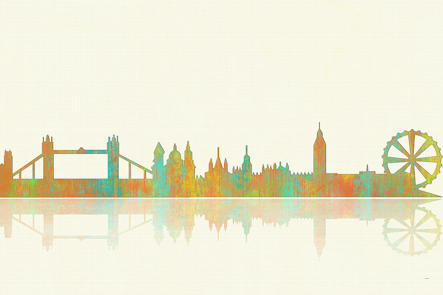 London England Skyline Digital Art by Marlene Watson