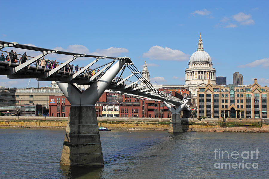 Millennium Bridge London Photograph by Julia Gavin