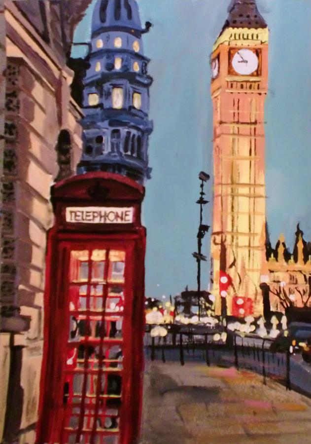 London Painting - London Evening by Samantha Dreifuss
