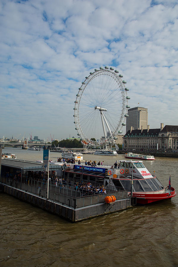 London Eye and Thames River Cruise Photograph by Allan Morrison