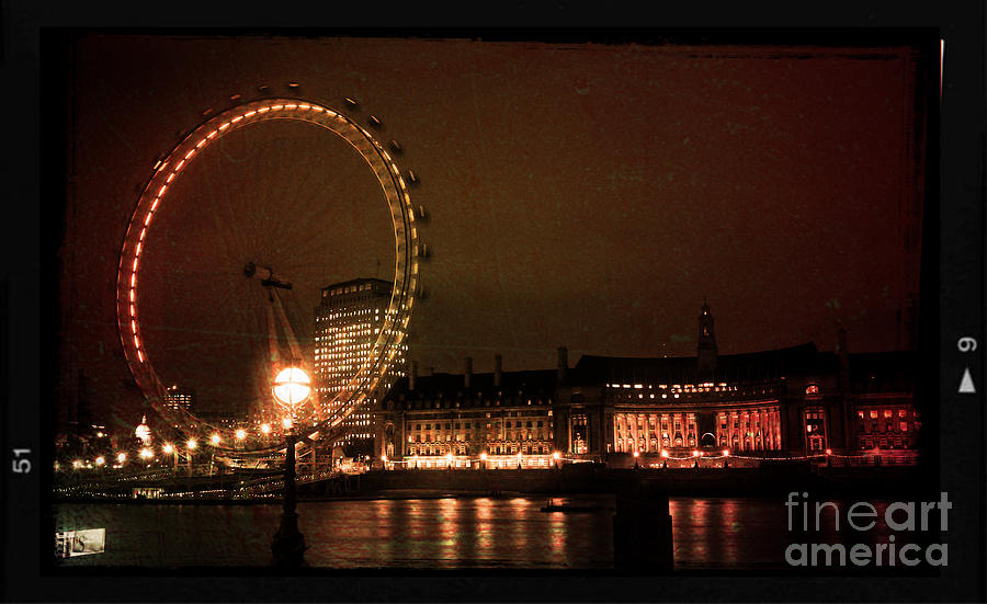 London Eye at Dusk Photograph by Hermes Fine Art