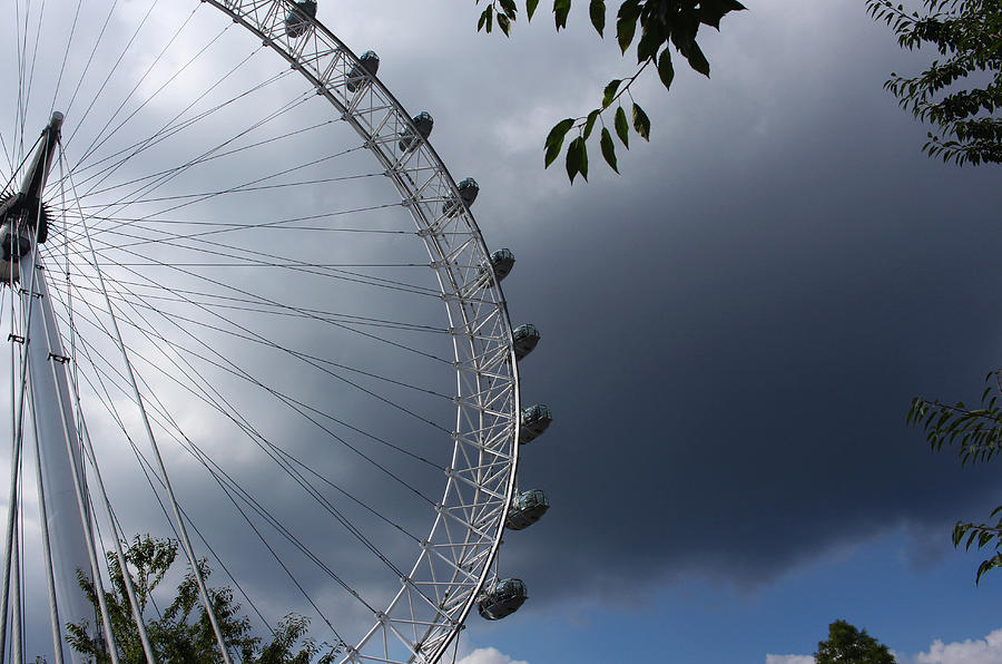London Eye Clouds Photograph by Nicky Jameson