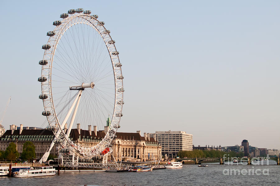 London Eye Day Photograph by Matt Malloy
