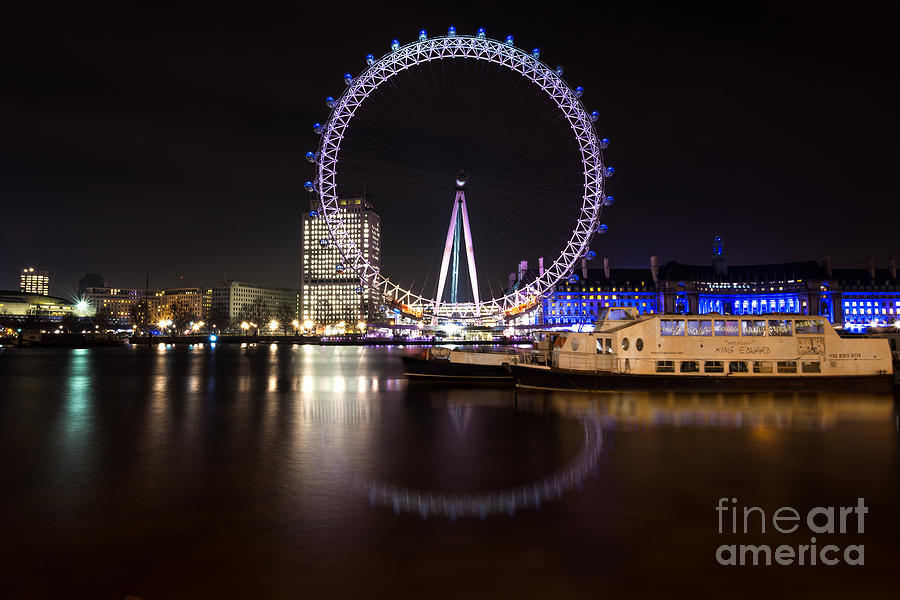 London Eye Night Photograph by Matt Malloy