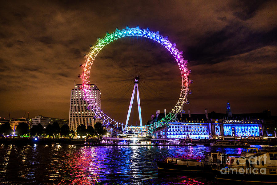 London Eye Photograph - London Eye Pride by Matt Malloy