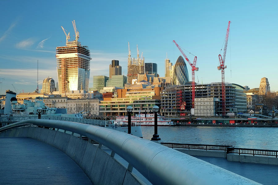 London Financial Skyline Photograph by Travelpix Ltd