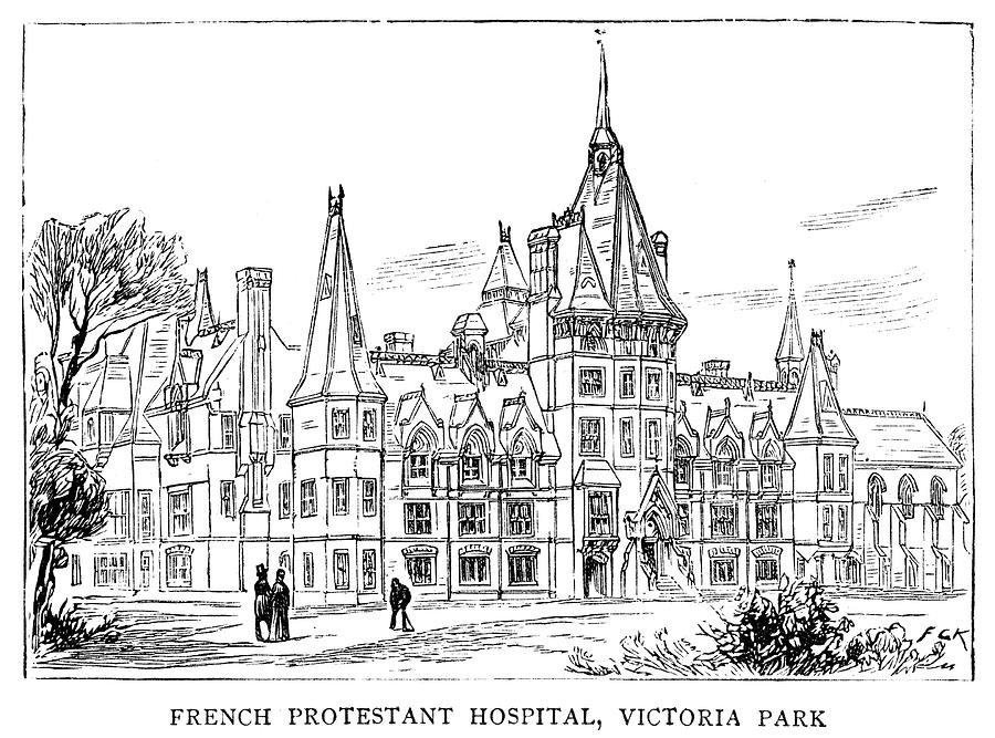 London French Hospital Painting by Granger