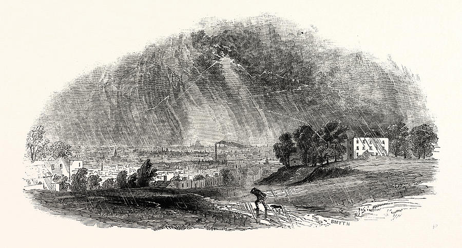 London Drawing - London, From Blackheath, During The Storm by English School