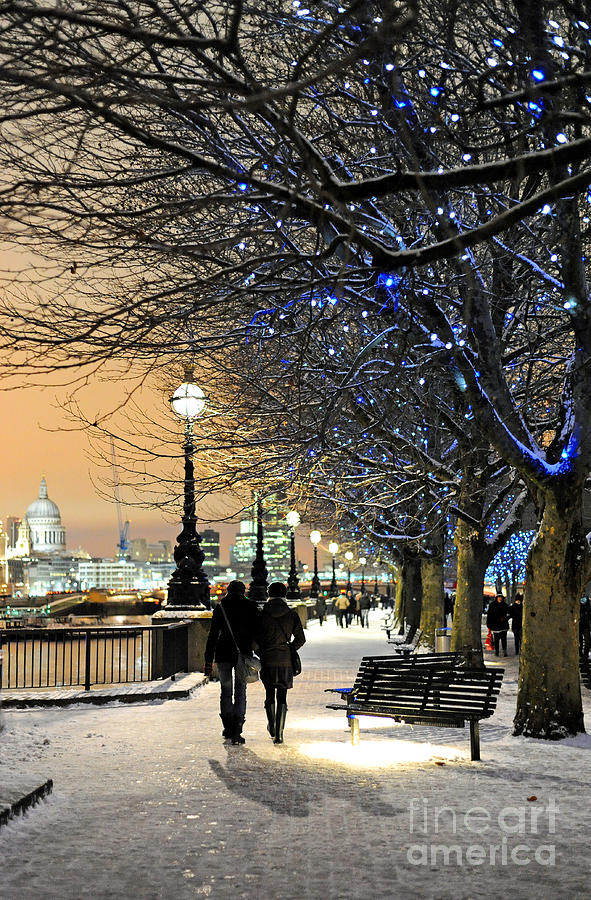 London Photograph - London in the snow by Kathryn Burrington