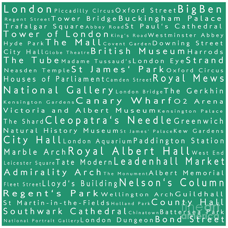 London in Words Algae Photograph by Sabine Jacobs