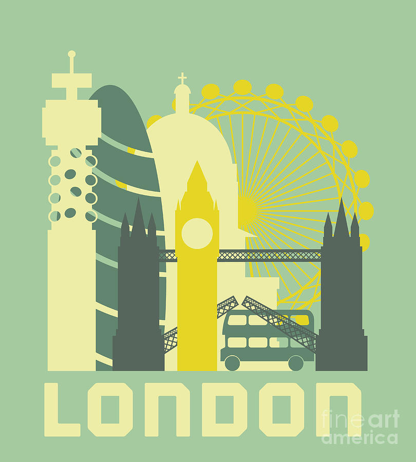 London Digital Art - London by Iveta Angelova