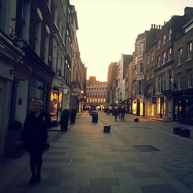 London Photograph - #london #newbondstreet #dusk #shops by John Rigas