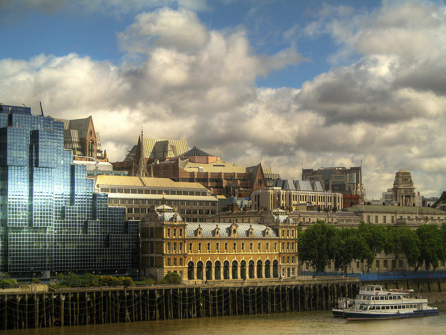 London panorama with Old Billingsgate Market and Thames river Photograph by Vlad Baciu