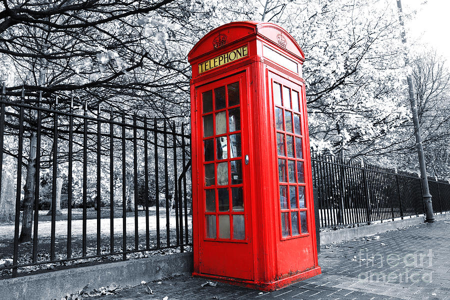 London Photograph - London Phone Box by MGL Meiklejohn Graphics Licensing