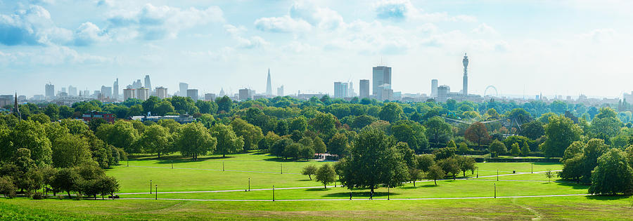 London Skyline and Primrose hill park panorama Photograph by NicolasMcComber
