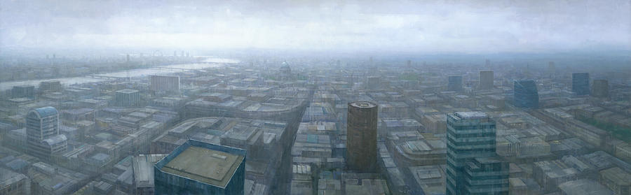London Painting - London Skyline Cityscape by Steve Mitchell