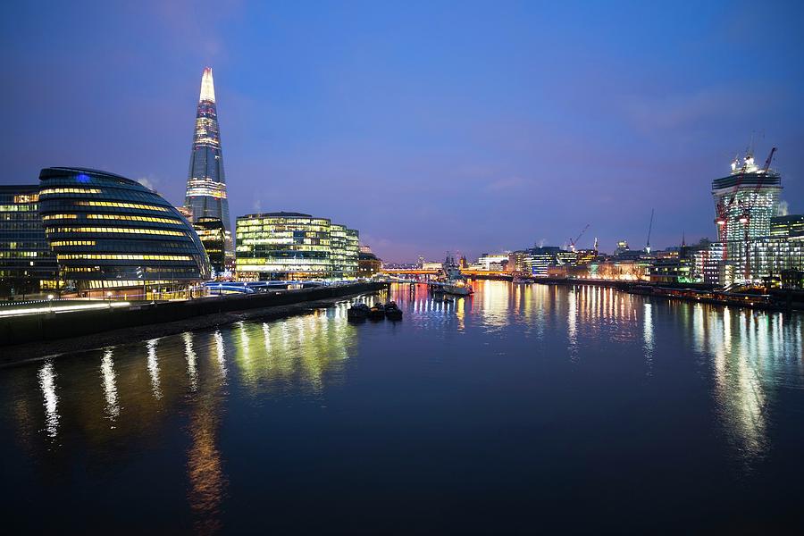 London Skyline From Tower Bridge Photograph by Jeremy Walker/science Photo Library