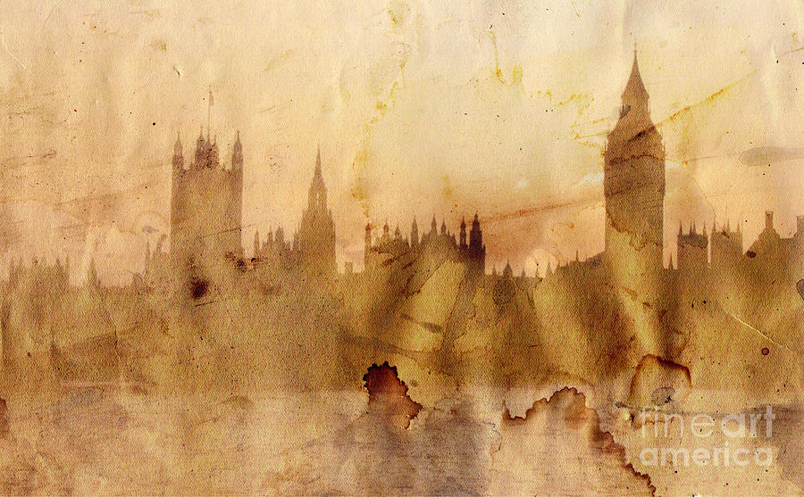 London Painting - London skyline by Michal Boubin
