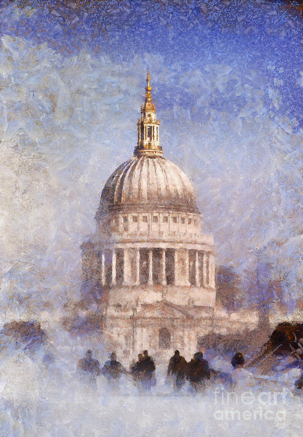 Claude Monet Painting - London St Pauls fog 02 by Pixel Chimp