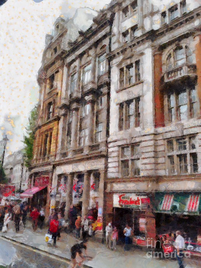 London Street in May Digital Art by Claire Bull