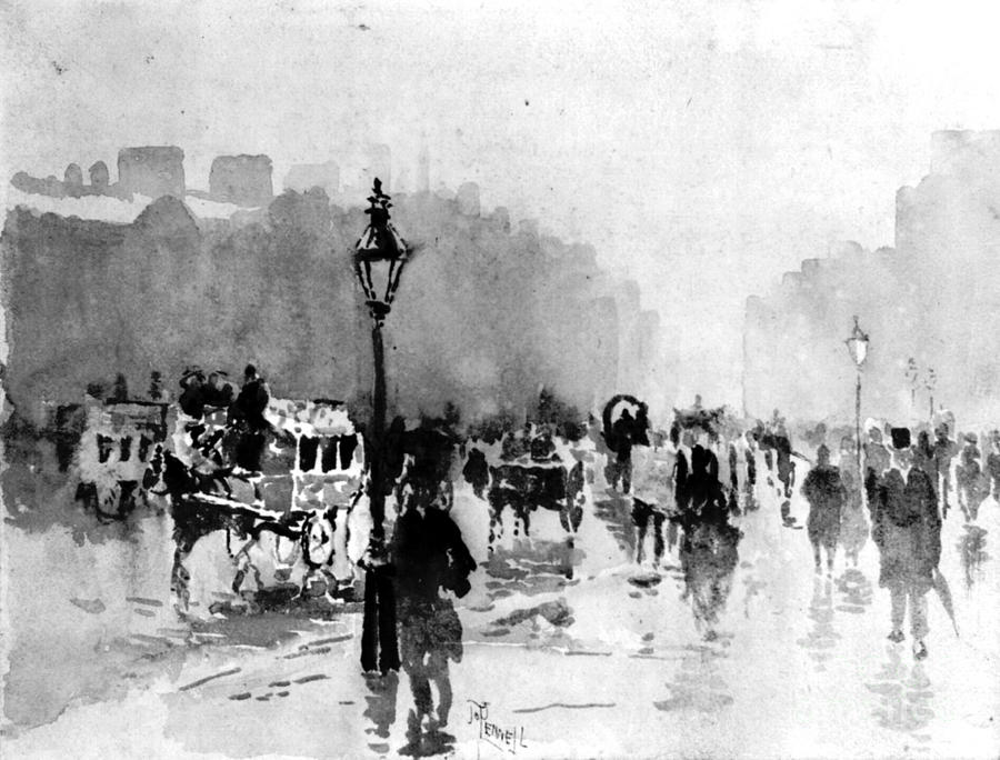 London Street Scene 1885 Photograph by Padre Art