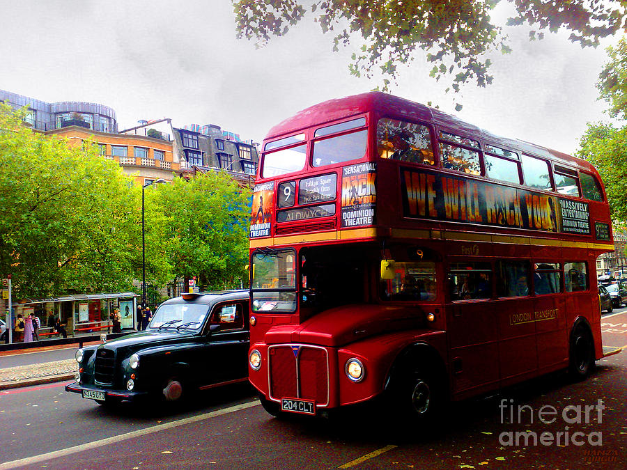 London Photograph - London Taxi and Bus by Hanza Turgul
