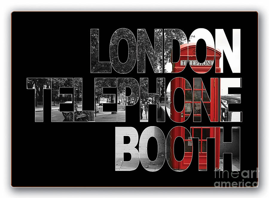 London Telephone Booth Mixed Media by Marvin Blaine