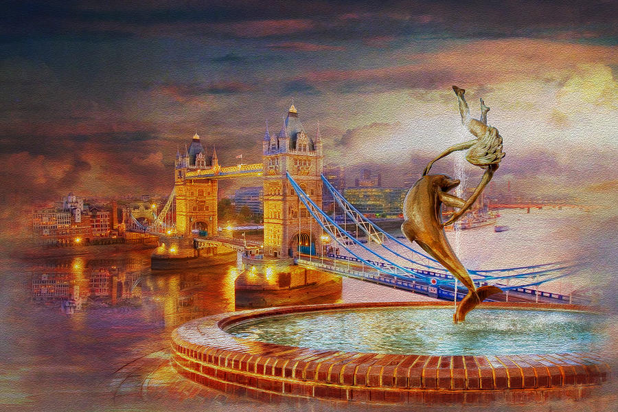London Tower Bridge Painting by Catf