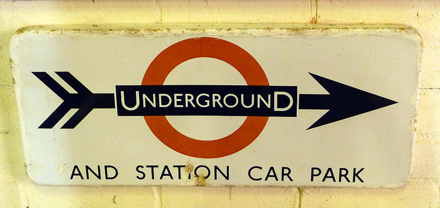 London Photograph - London Underground and Station Car Park Sign by Gordon James