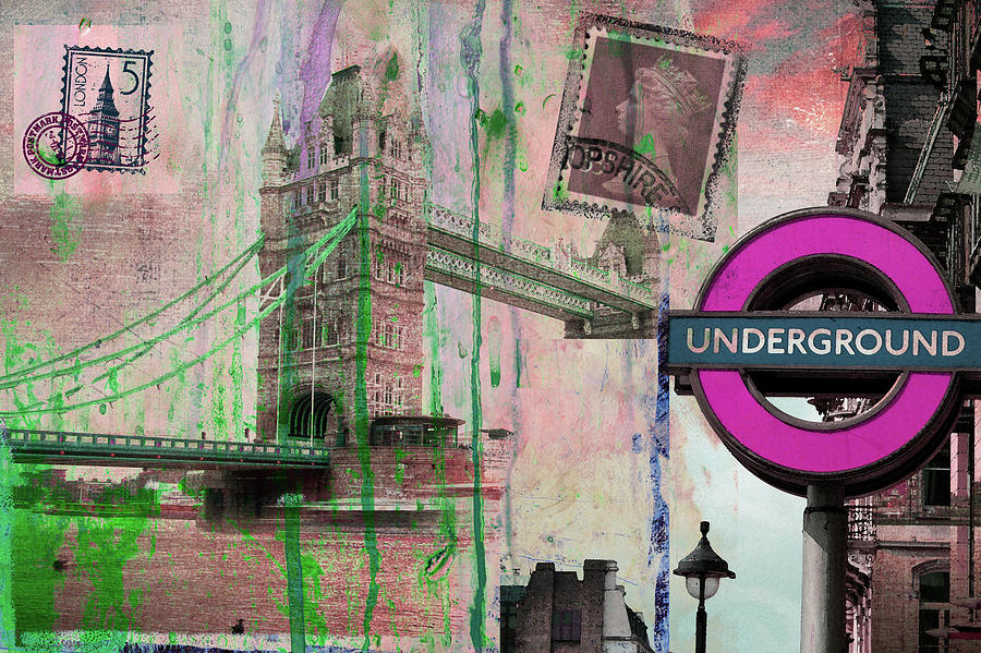 London underground Digital Art by Luz Graphic Studio