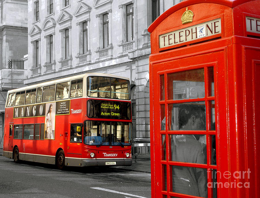London With A Touch Of Colour Photograph by Nina Ficur Feenan