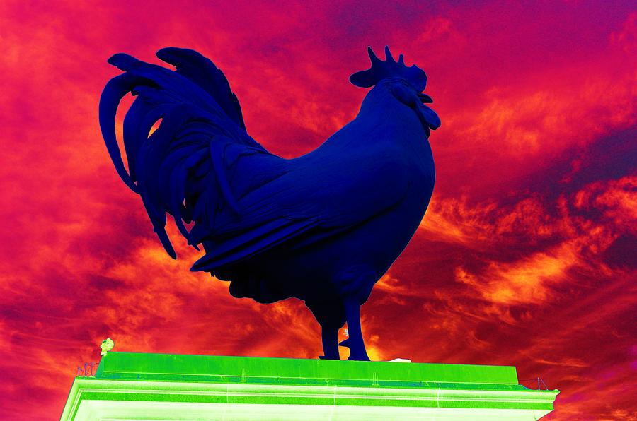Londons Blue Rooster  Photograph by Richard Henne