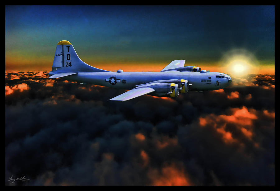 Lone B-29 Digital Art By Tommy Anderson - Fine Art America