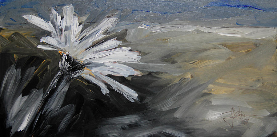 Lone Daisy Painting by Jim Vance