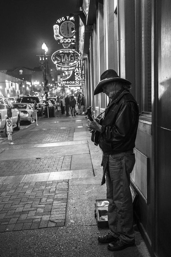 Lone Guitar Player in Nashville  Photograph by John McGraw