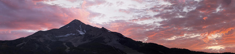 Lone Mountain Sunset Panorama Photograph by Mark Harrington
