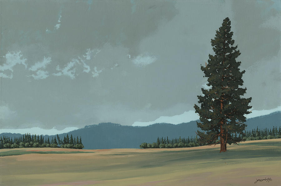 Mountain Painting - Lone Pine by John Wyckoff