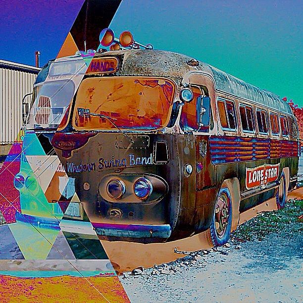 Abstract Photograph - Lone Star Beer Powered Bus: by Jimmy Aldridge