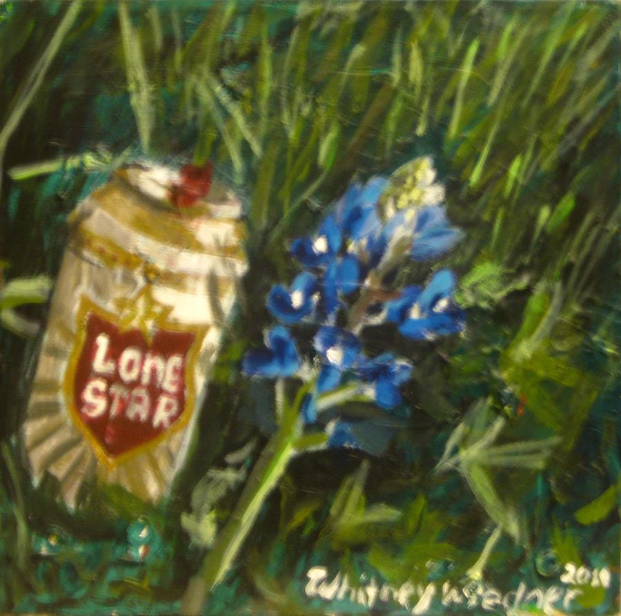 Beer Painting - Lone Star Blue by Whitney Wiedner Beer Painting - Lone Star Blue by Whitney Wiedner