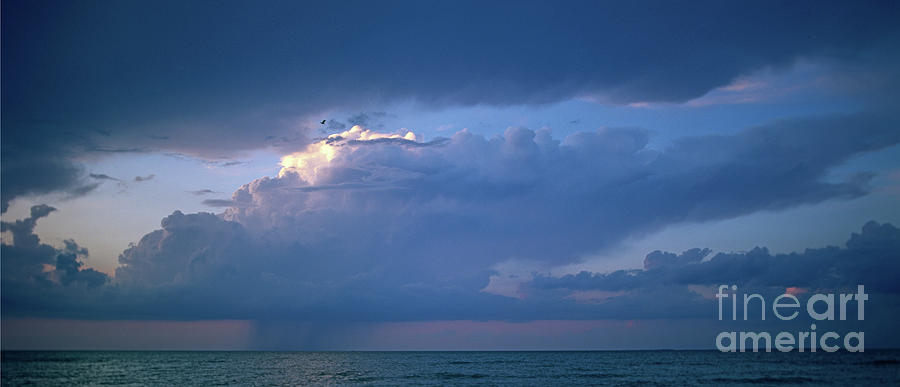 Lone Thunderstorm on Lake Erie Photograph by John Harmon