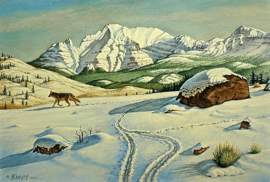 Wildlife Painting - Lone Tracker by Paul Krapf
