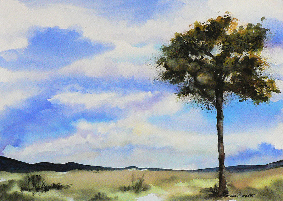 Lone Tree Colorado Painting by Pamela Shearer