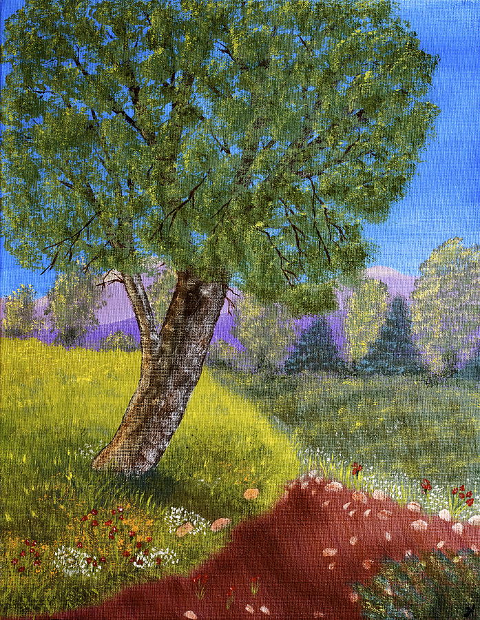 Landscape Painting - Lone Tree by Heidi Lynn Landscape Painting - Lone Tree by Heidi Lynn