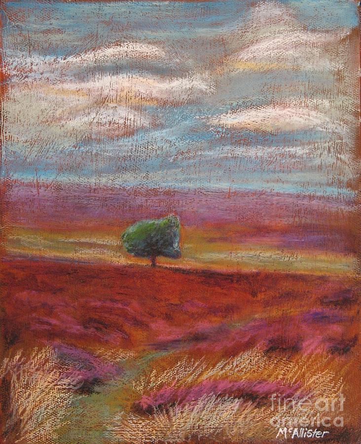 Landscape Pastel - Lone Tree On The Moor by Graham McAllister
