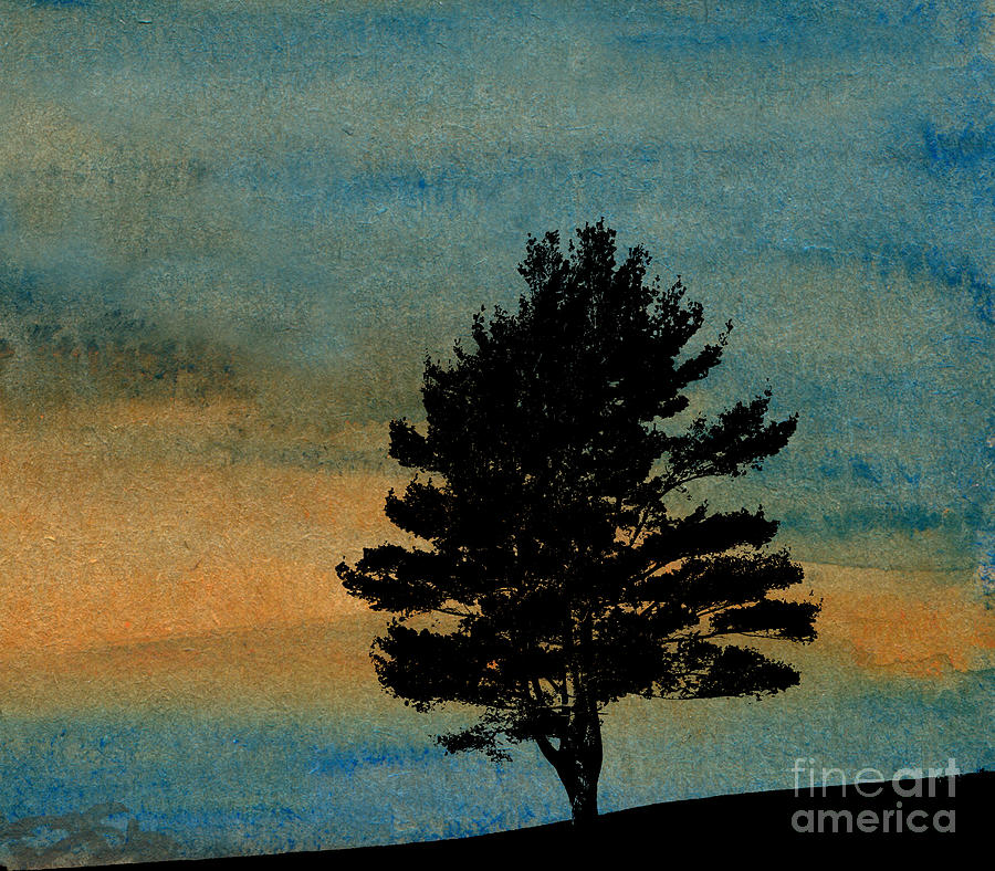 Lone Tree Painting by R Kyllo