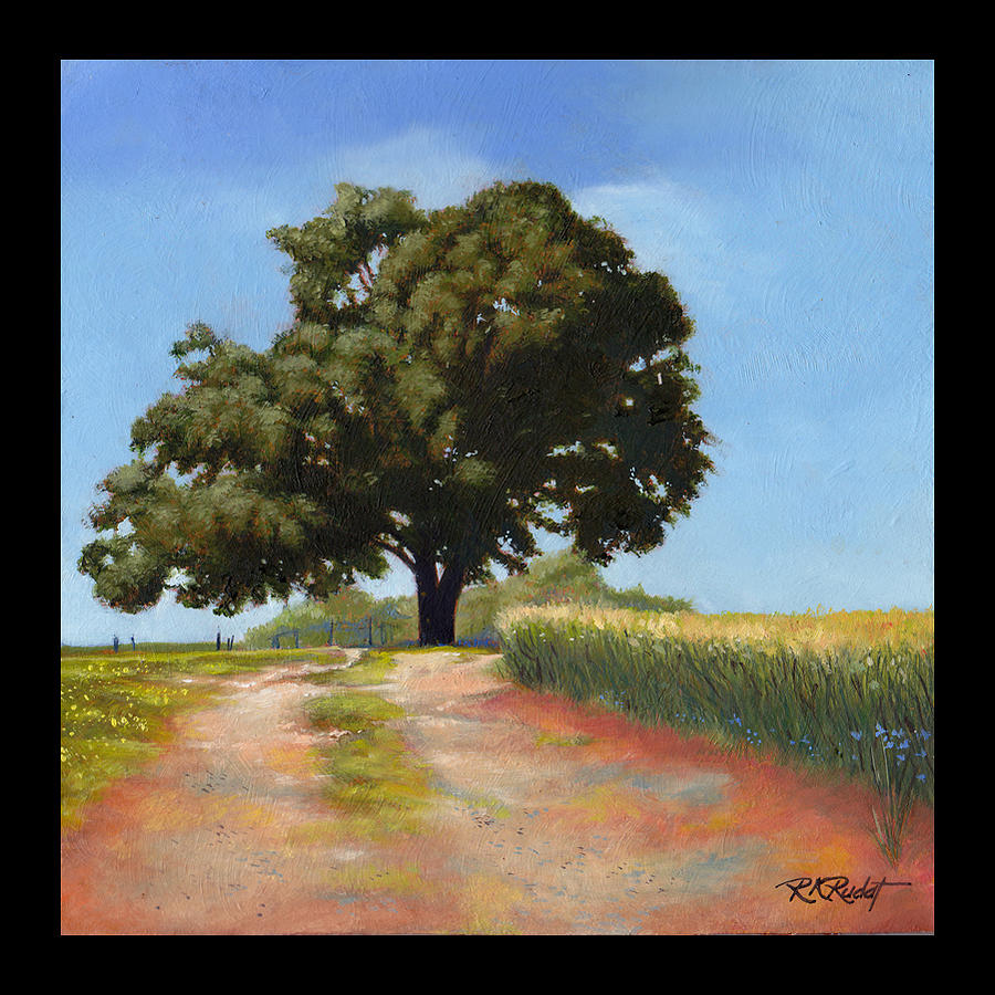 Lone Tree Painting by Ron Rudat