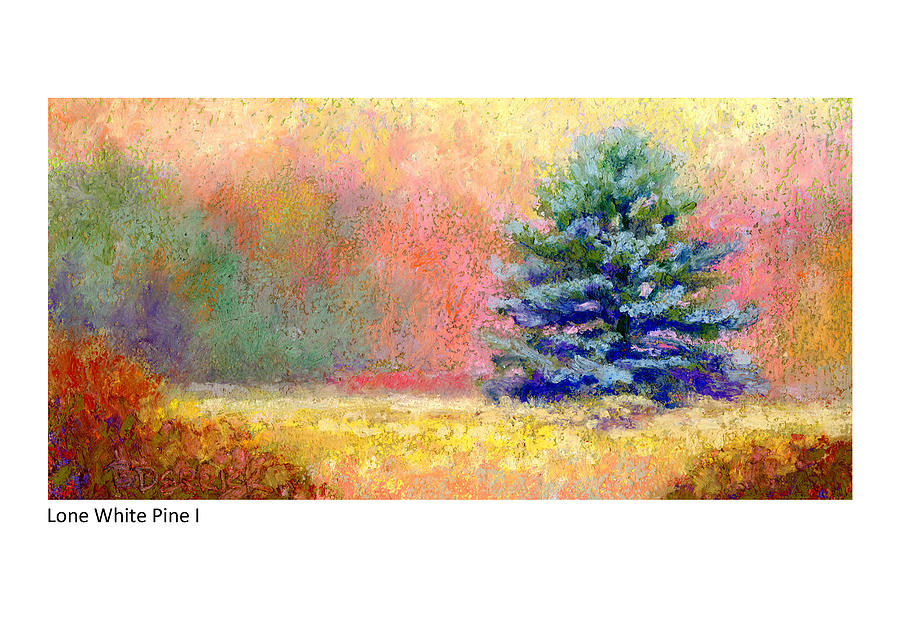 Lone White Pine I Pastel by Betsy Derrick